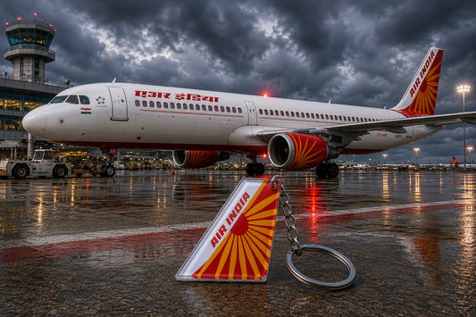 Air India Old Livery Acrylic Tail Keychain – Premium Aviation Collectible