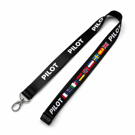 Pilot Lanyard with International Flags