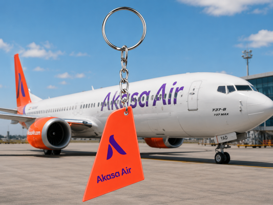 Akasa Air Acrylic Keychain – Premium Aviation Collectible