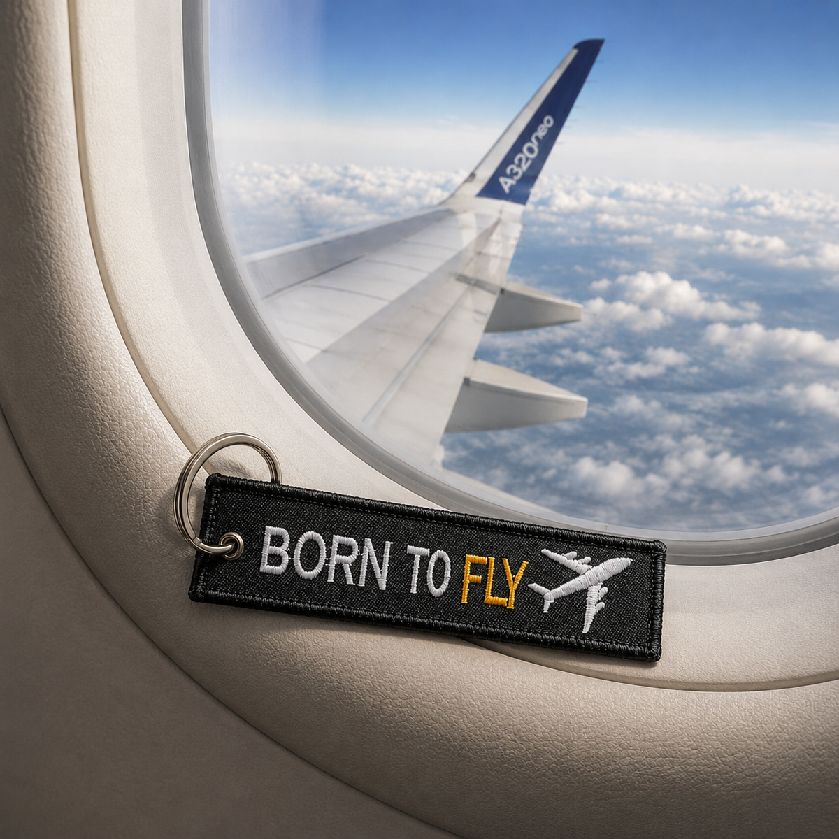 Born To Fly Embroidered Bag Tag – Premium Imported Quality Keyring