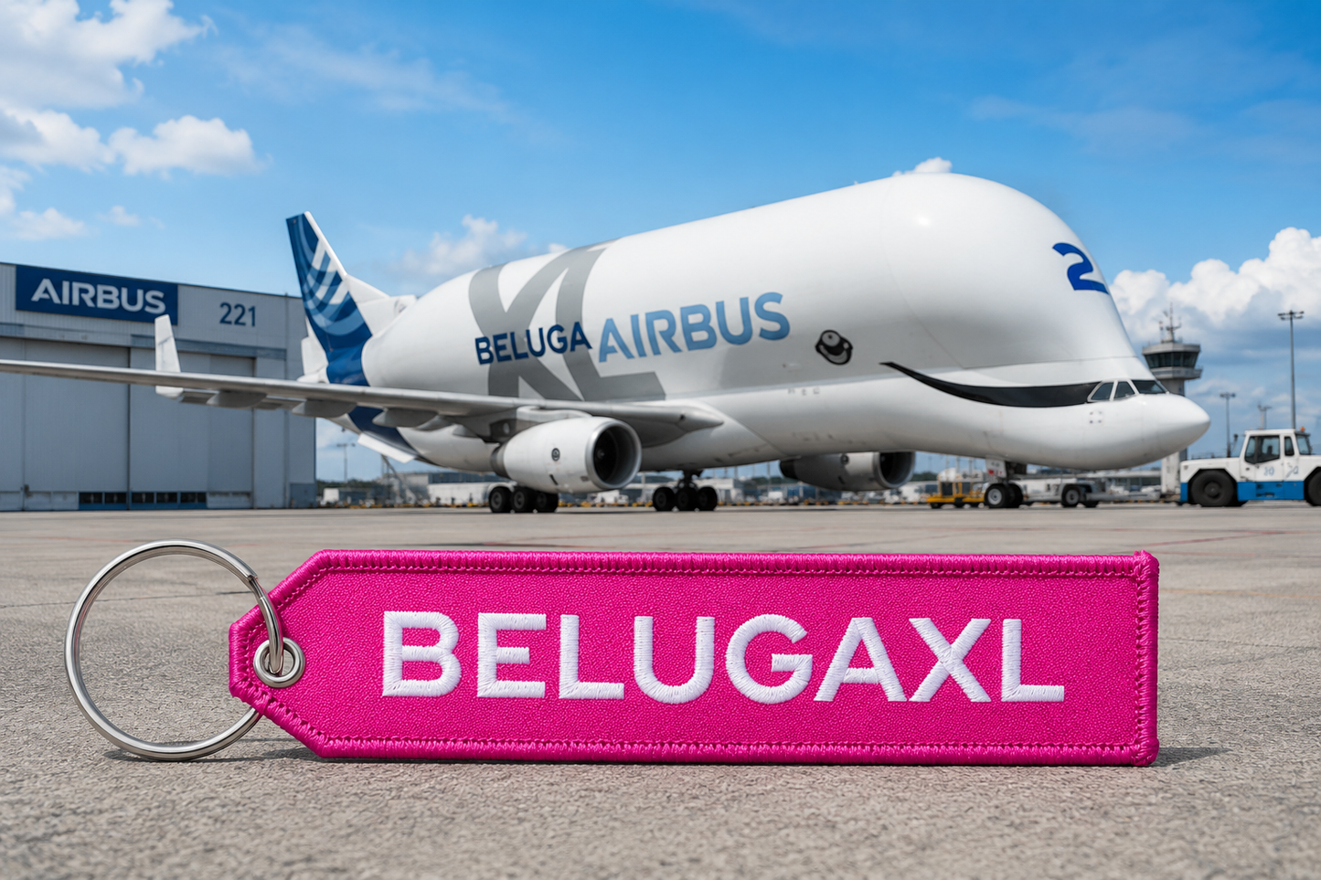 Beluga XL Embroidered Bag Tag – Premium Imported Quality Keyring