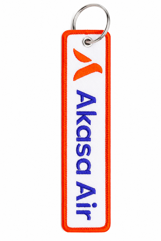 5 Indian Airline Embroidered Bag Tag – Premium Imported Quality Keyring