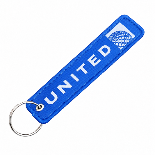 United Airlines Embroidered Bag Tag – Premium Imported Quality Keyring