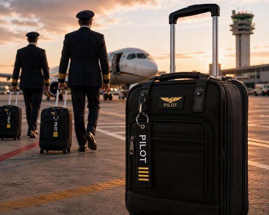 Pilot 3/4Bar-Stripes Embroidered Bag Tag – Premium Imported Quality