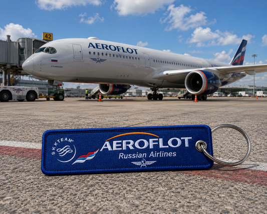 Aeroflot (Russian Airline) Embroidered Bag Tag – Premium Imported Quality Keyring