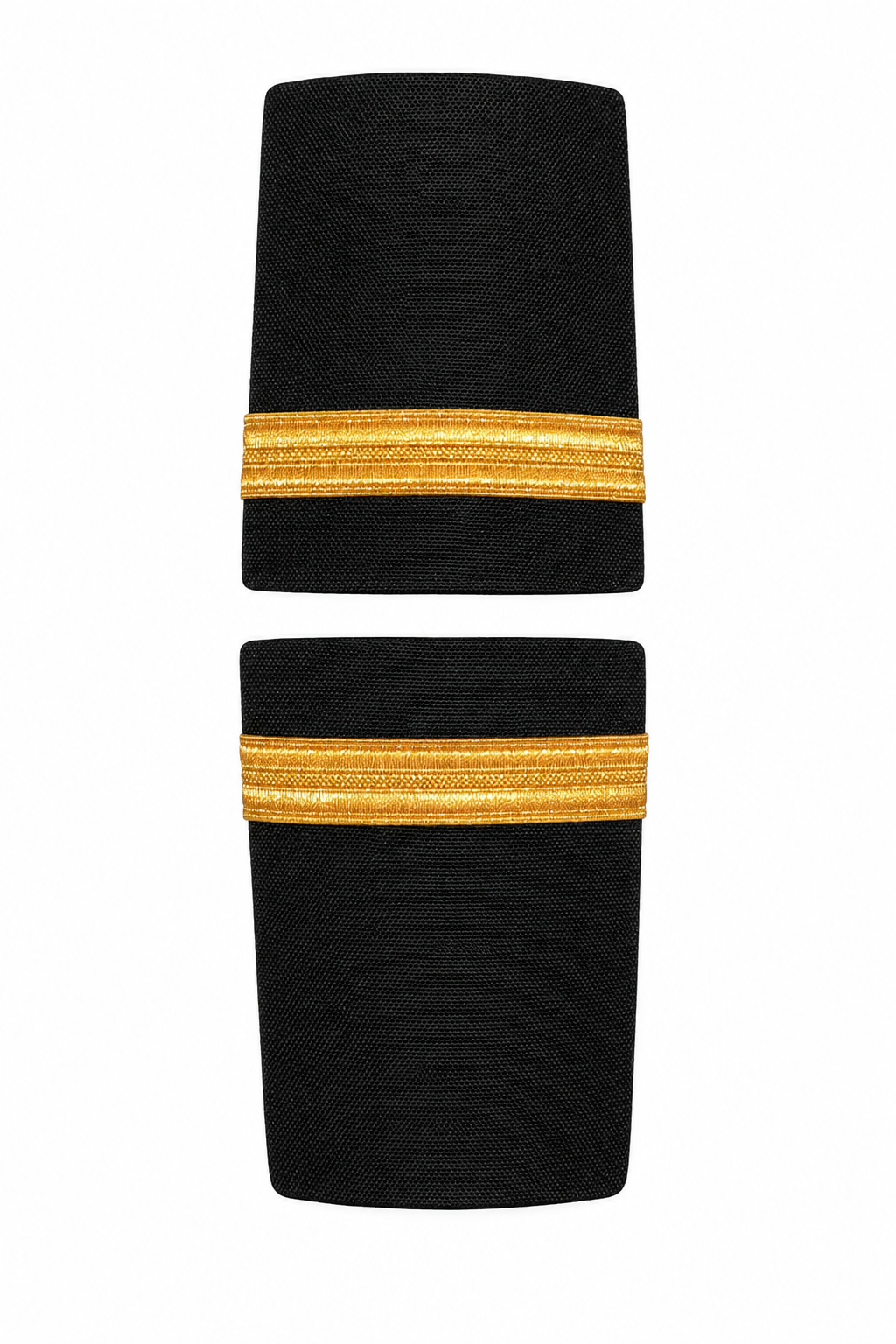 1 Bar Black with Golden Stripes Pilot Epaulettes – Premium Imported Quality