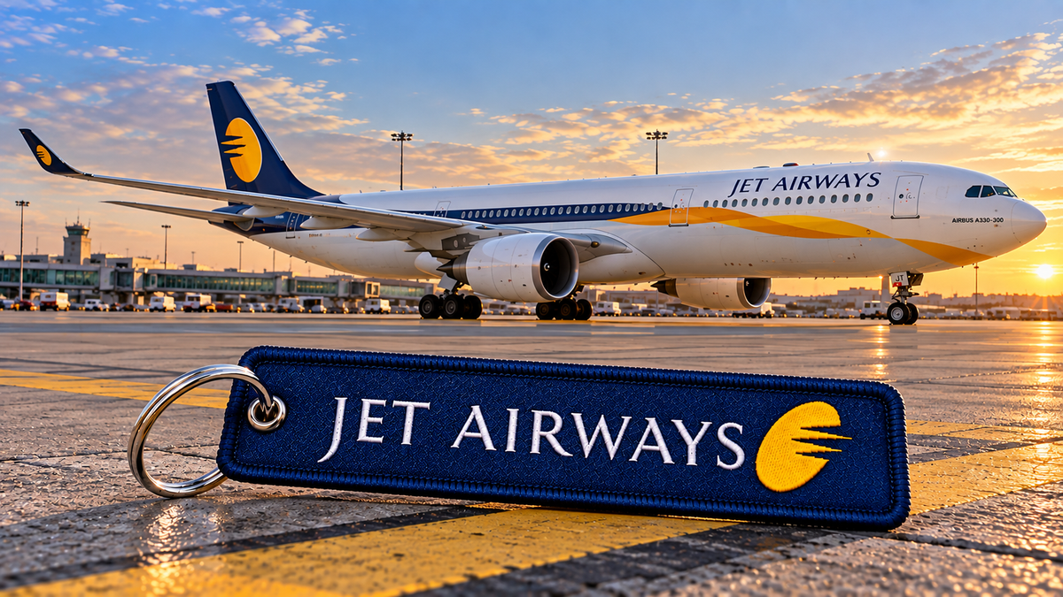 Jet Airways (9W) Premium Imported Woven Bagtag-Keychain
