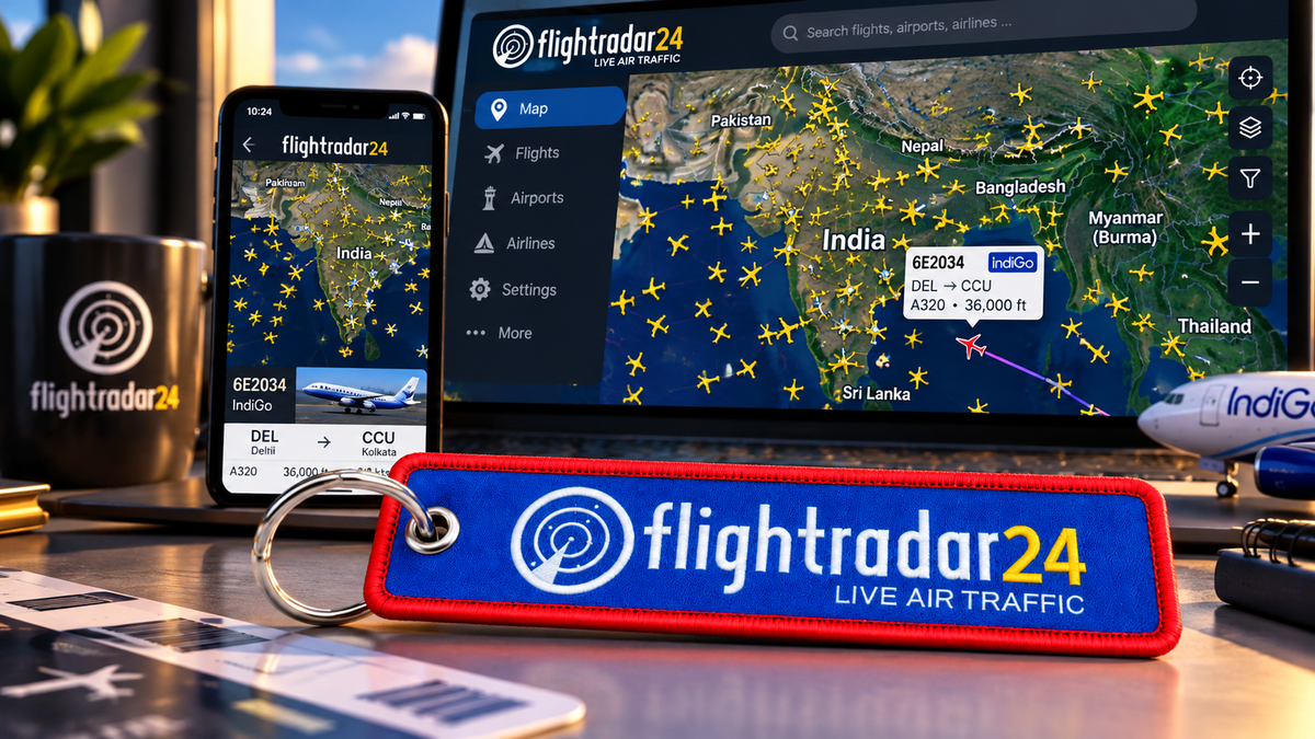 FlightRadar24 Woven Bagtag-Keychain – Premium Imported Quality (Pre-Order)
