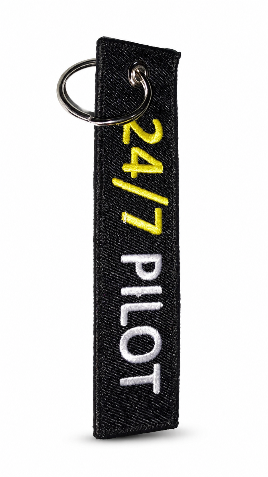 Premium Imported 24/7 Pilot Embroidery Bagtag-Keychain