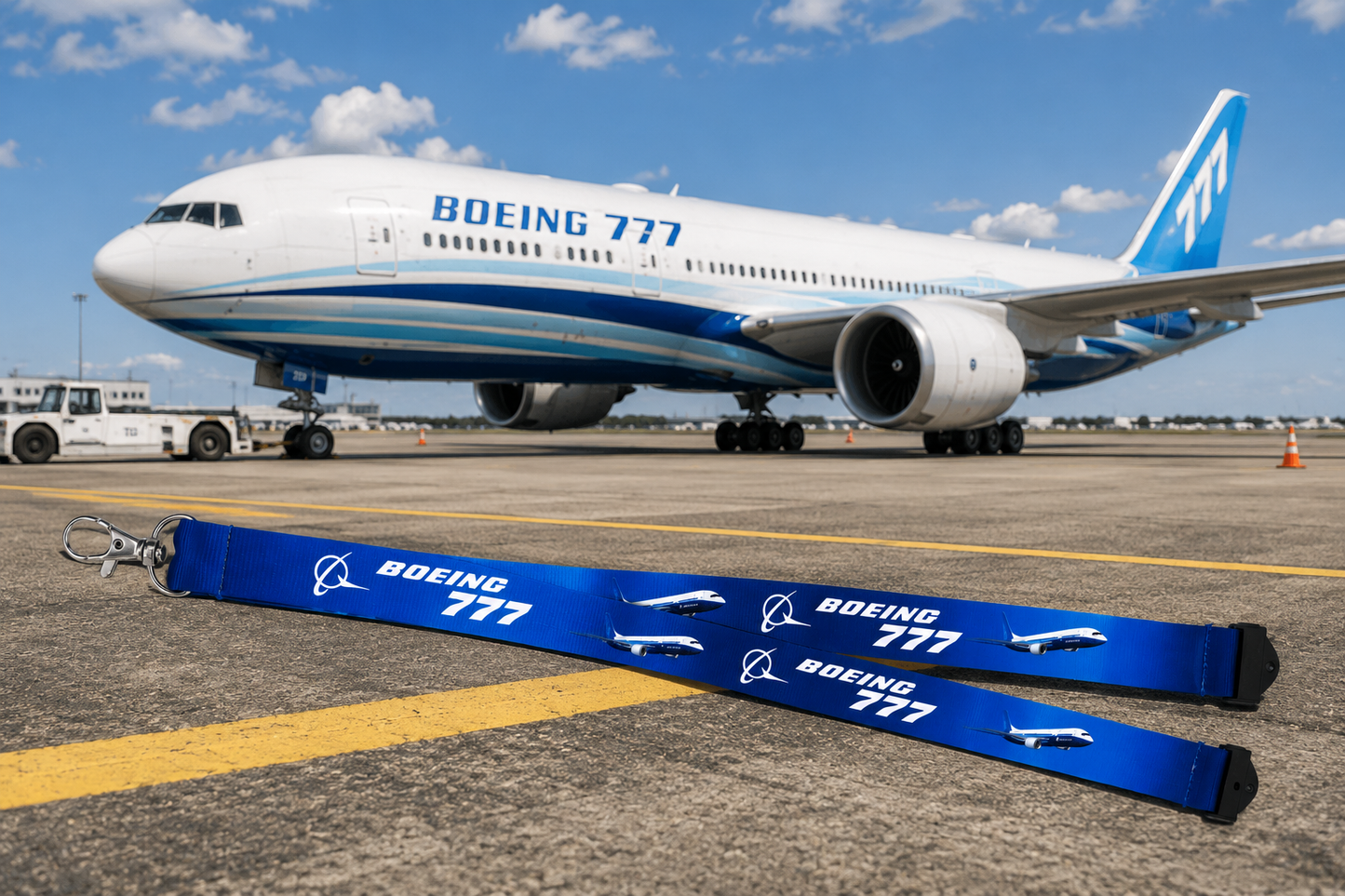 Boeing Premium Imported Lanyard with Boeing Aircraft Design