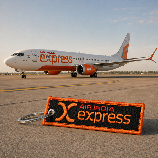Air India Express Premium Imported Embroidery Bagtag – Keychain