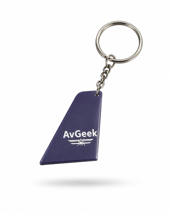 Acrylic AvGeek (Blue) Tail Keychain – Premium Aviation Collectible
