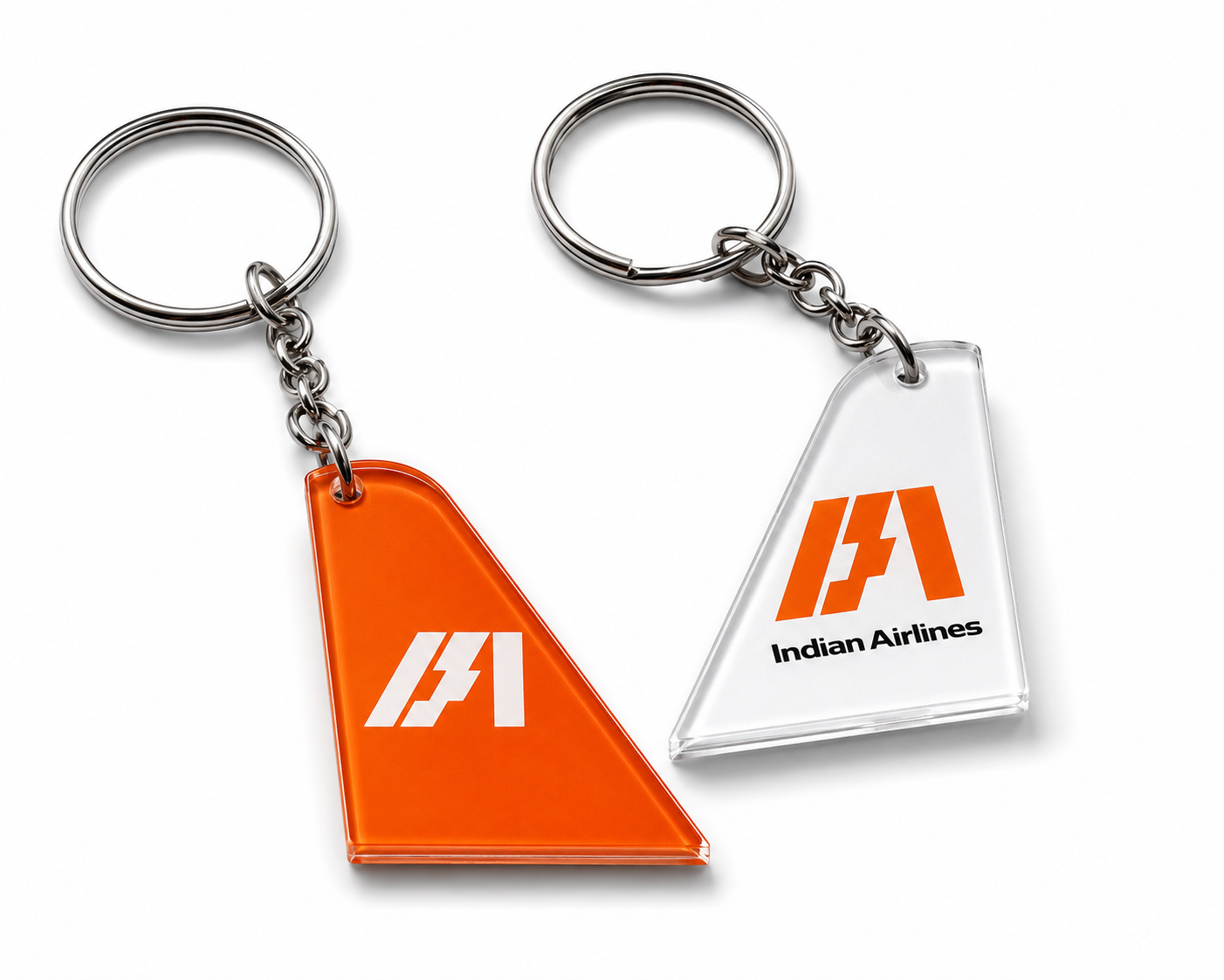 Indian Airlines Acrylic Tail Keychain – Premium Aviation Collectible