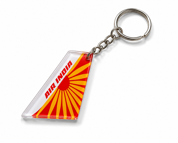 Air India Old Livery Acrylic Tail Keychain – Premium Aviation Collectible
