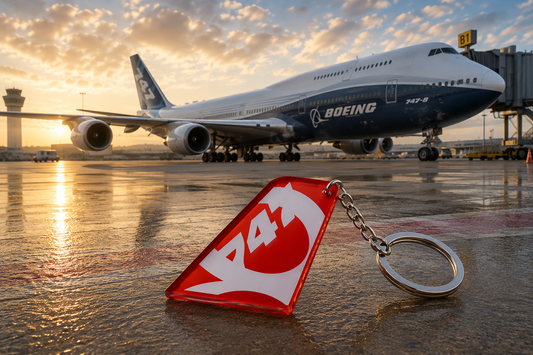 Boeing 747 Acrylic Tail Keychain – Queen of the Skies Aviation Collectible