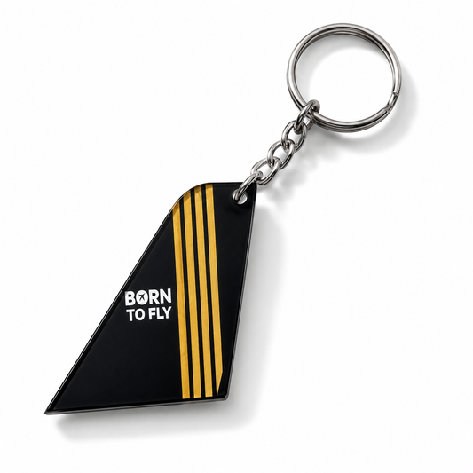 Born to Fly Acrylic Keychain – Dedicated to Flight Attendants, Pilots & Aviation Aspirants
