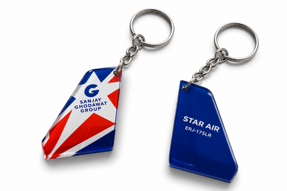 Star Air (India) Acrylic Keychain – ERJ175LR Aviation Collectible