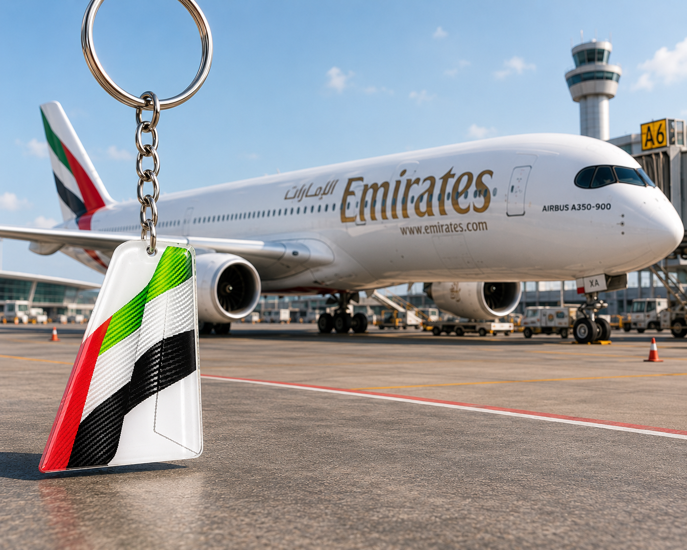 Emirates Airline Acrylic Keychain – Premium Aviation Collectible