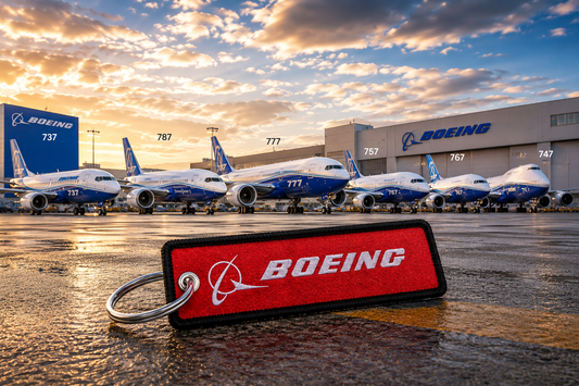 Boeing (Red) Embroidery Bag Tag – Premium Imported Quality
