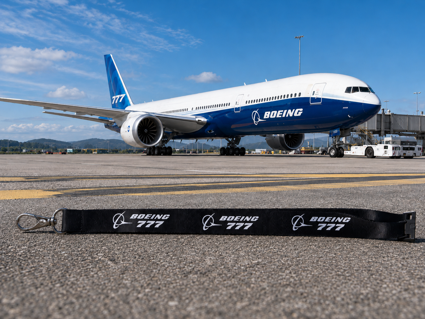 Boeing777 Satin Lanyard - Premium Quality Lanyard