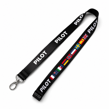 Pilot Lanyard with International Flags