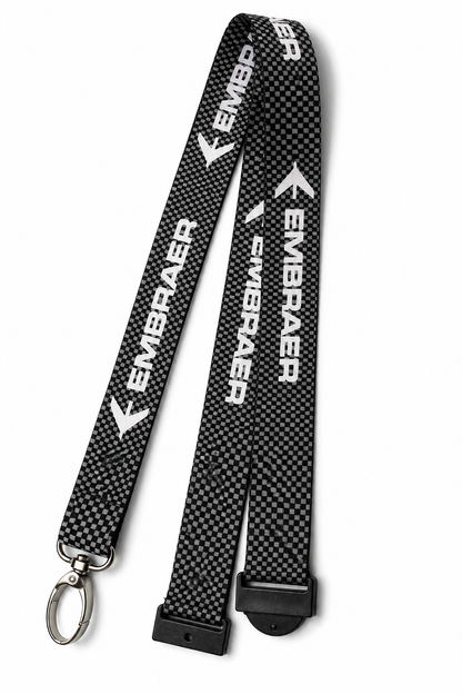 Embraer Lanyard (Carbon/Checks) Printed – Premium Imported Quality