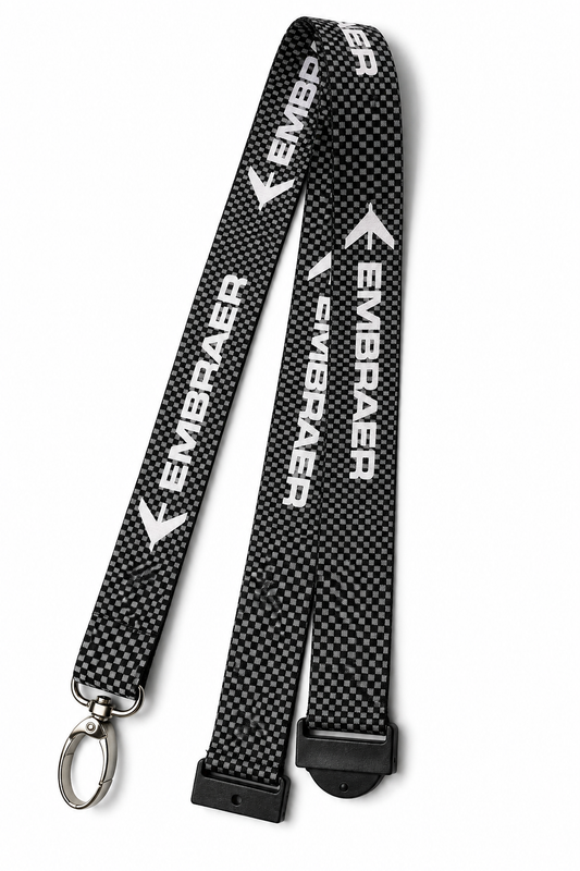 Embraer Lanyard (Carbon/Checks) Printed – Premium Imported Quality