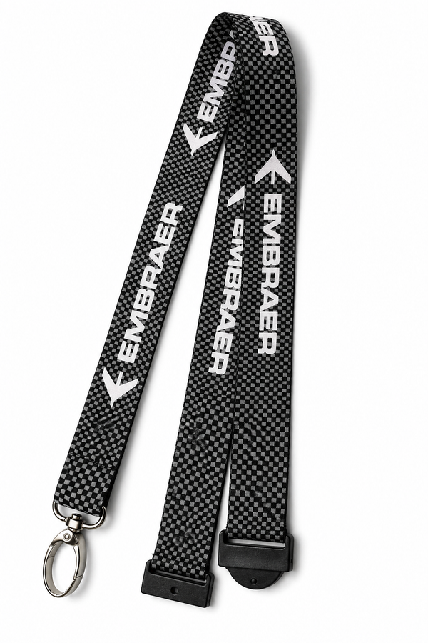 Embraer Lanyard (Carbon/Checks) Printed – Premium Imported Quality