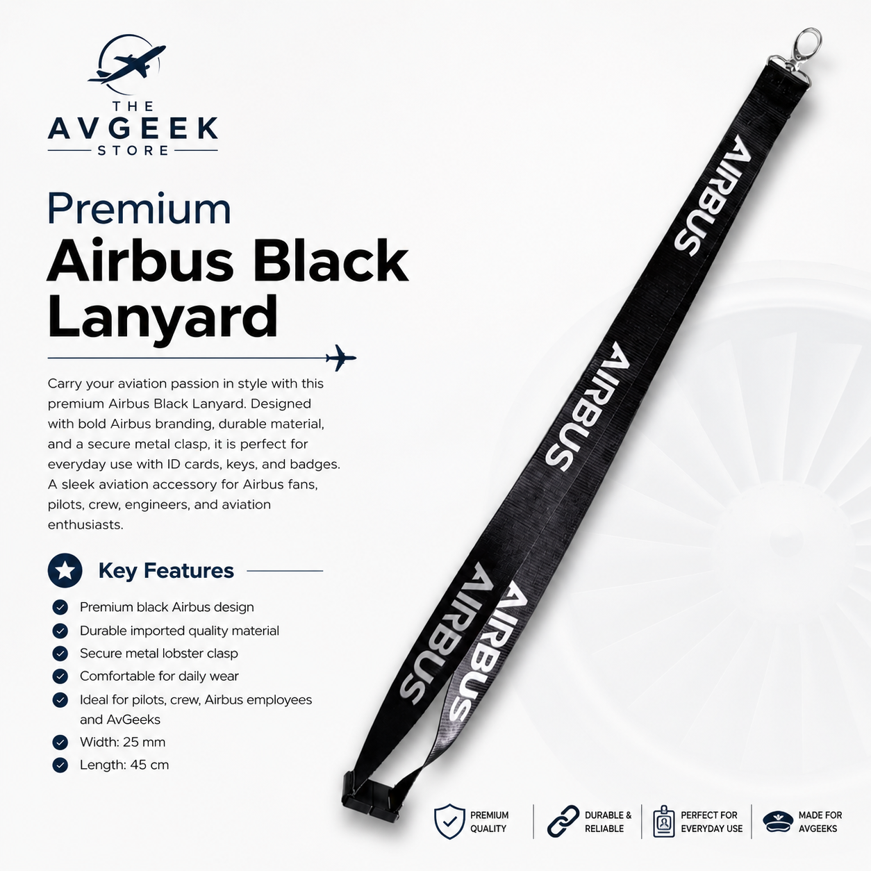 Airbus Black Premium-Lanyard