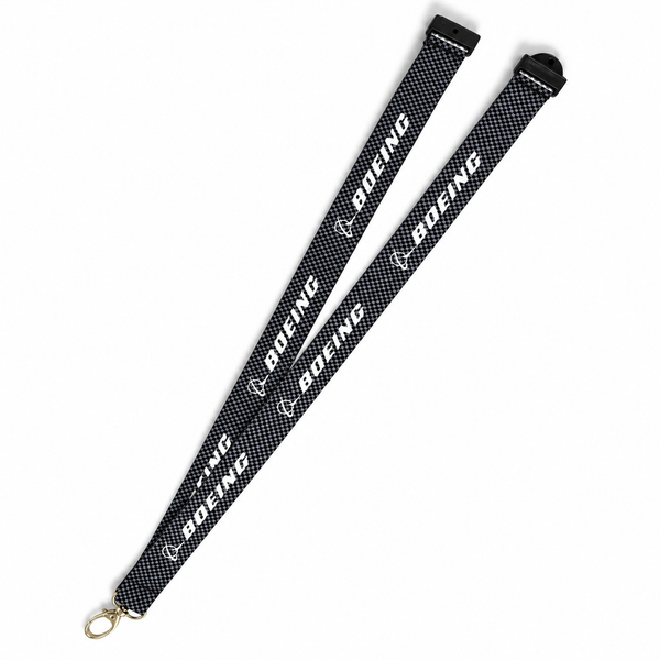 Boeing Carbon/Checks Premium- Lanyard