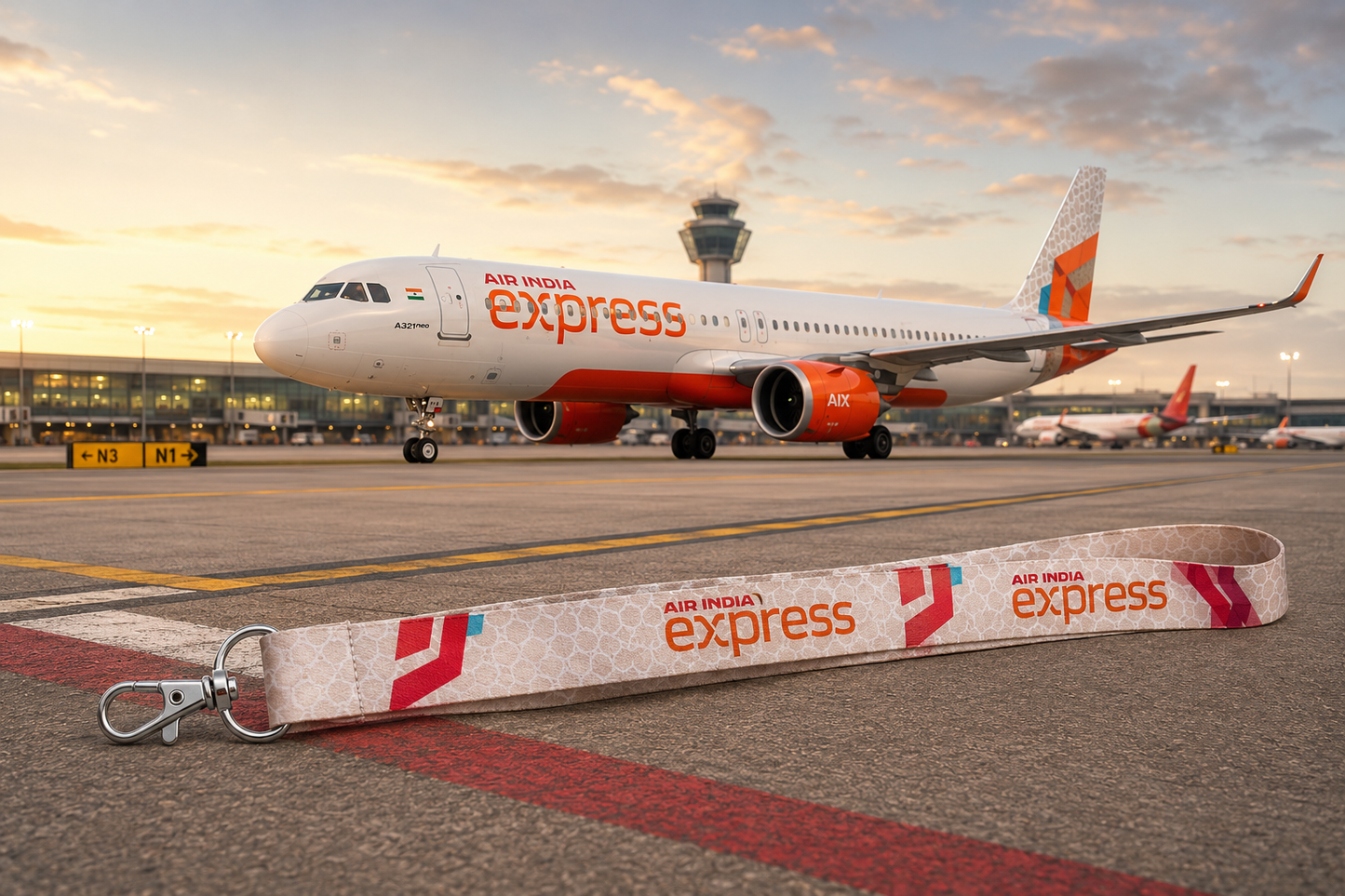 Air India Express Basic Lanyard – Premium Aviation Lanyard