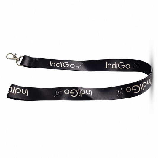 IndiGo Airlines (Blue &amp; Black) Basic Lanyard – Premium Aviation Lanyard