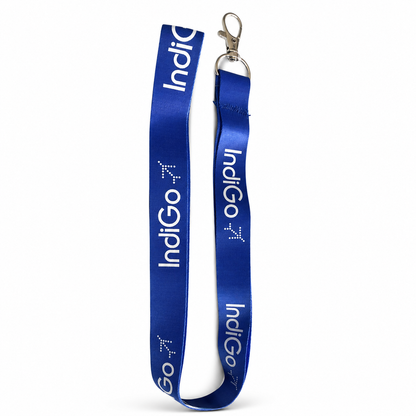 IndiGo Airlines (Blue &amp; Black) Basic Lanyard – Premium Aviation Lanyard