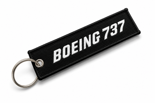Boeing 737 (Black) Embroidery Bag Tag – Premium Imported Quality