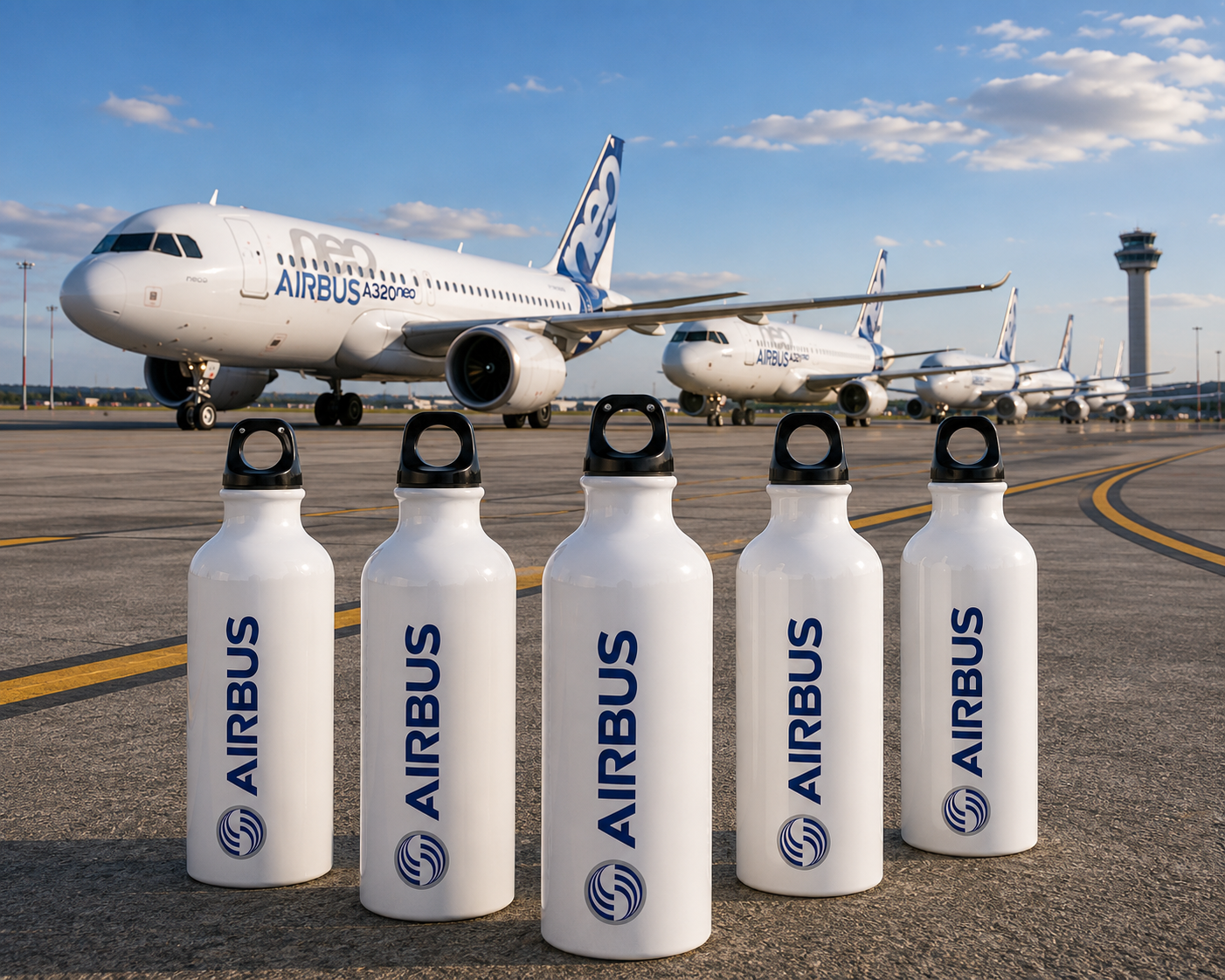 Airbus 600ml Stainless Steel Water Bottle