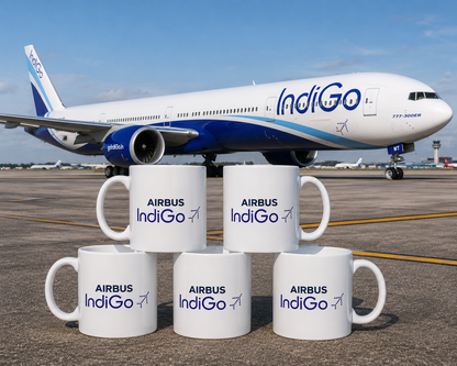 Airbus X Indigo Printed Ceramic Coffee Mug