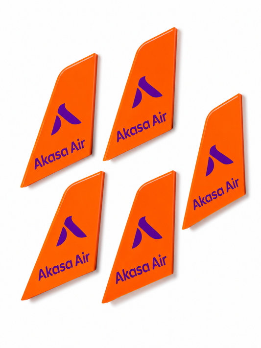 Akasa Air Tail-Shaped Acrylic Fridge Magnet
