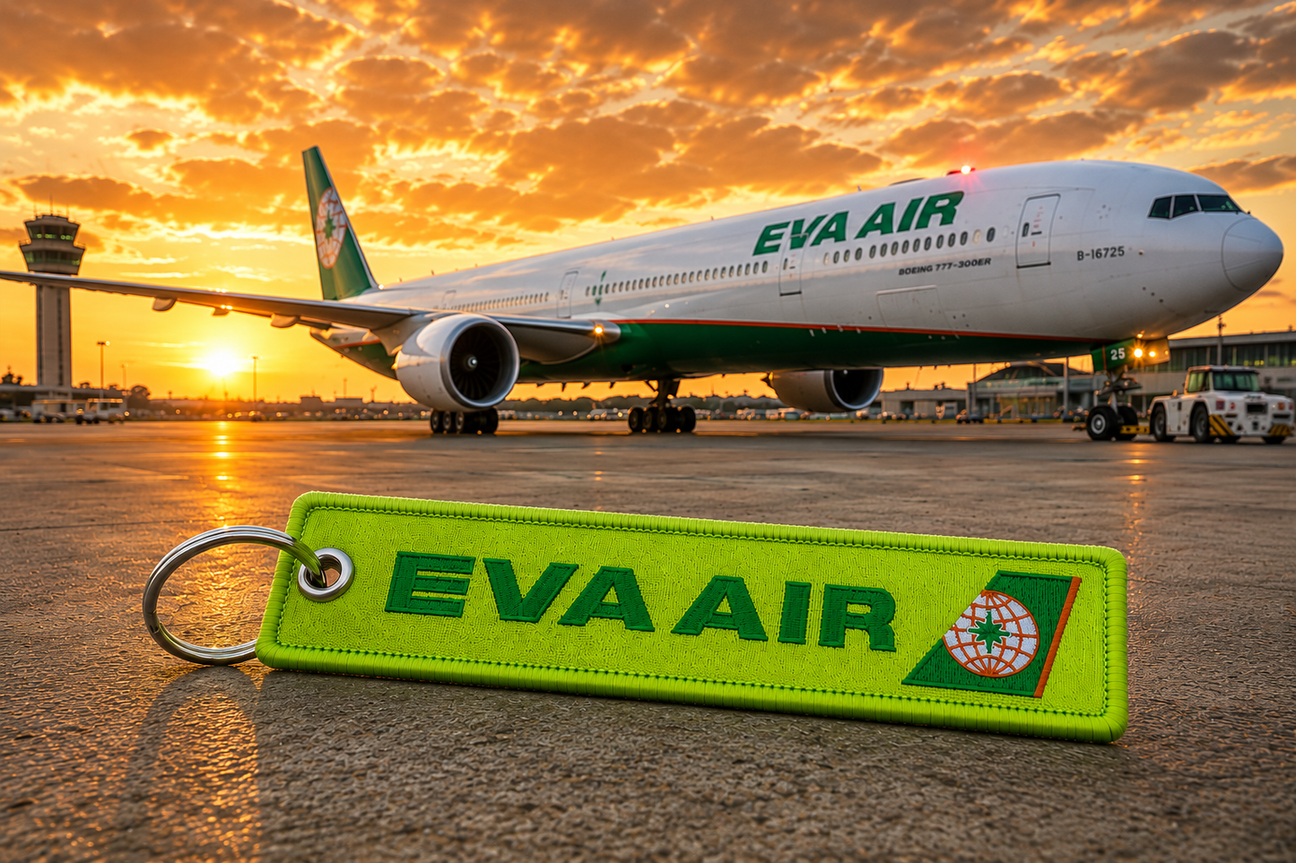 EVA Air Embroidered Bag Tag – Premium Imported Quality