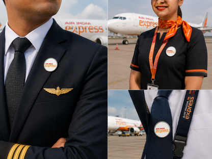 Air India Express Circular Lapel Pin – Premium Aviation Collectible