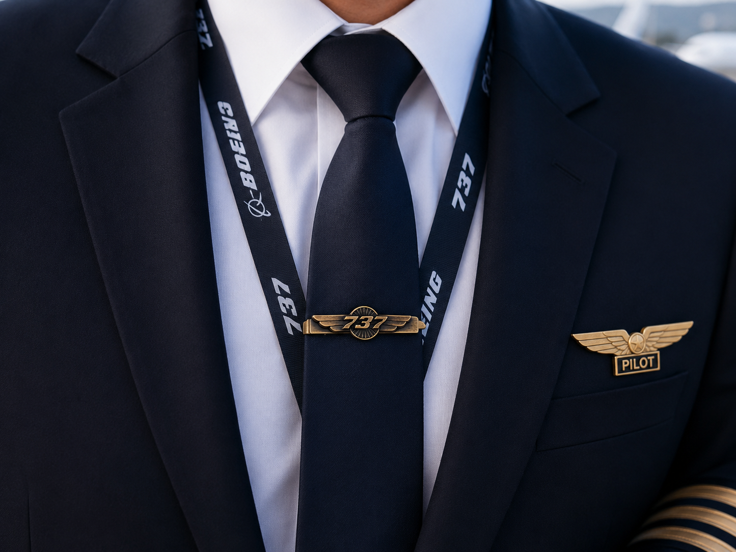 Boeing 737 Tie Clip – Premium Aviation Accessory