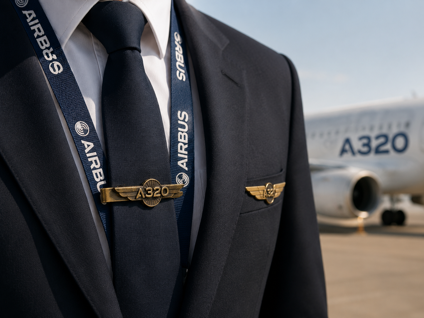 Airbus A320 Tie Clip – Premium Aviation Accessory