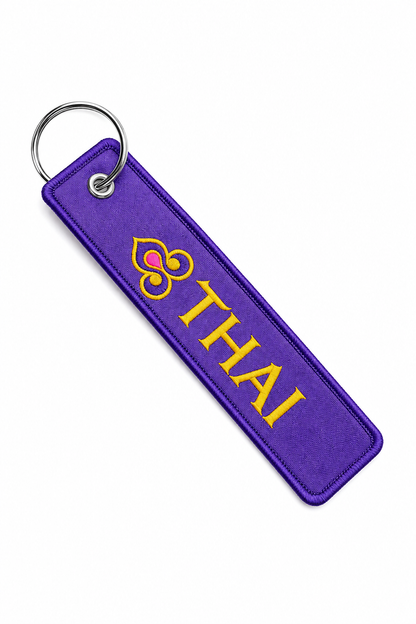 Thai Airways Embroidered Bag Tag – Premium Imported Quality Keyring