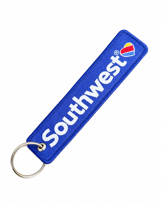 Southwest Airlines Embroidered Bag Tag – Premium Imported Quality Keyring