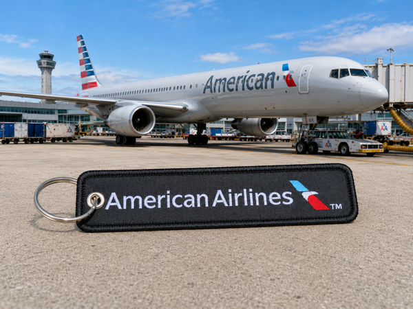 American Airlines Embroidered Bag Tag – Premium Imported Quality Keyring