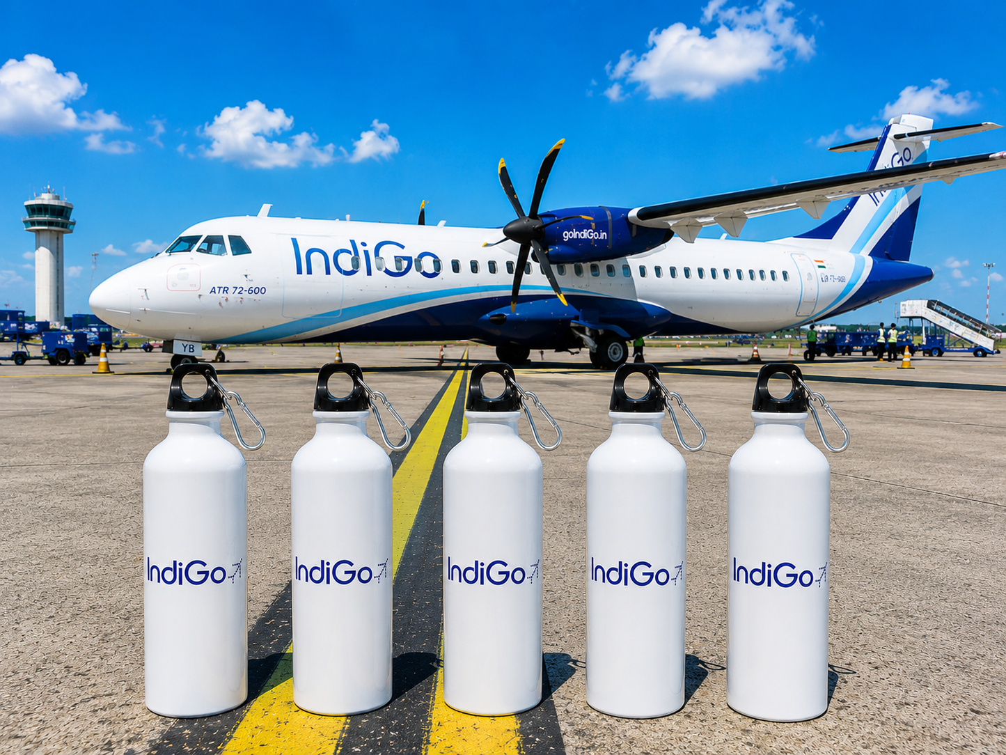 Indigo 600ml Stainless Steel Water Bottle
