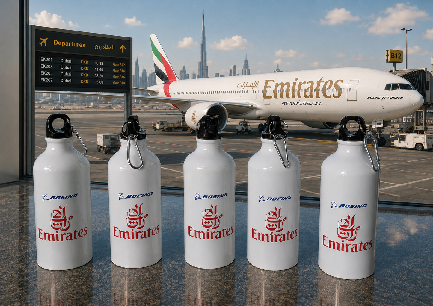 Emirates Boeing 600ml Stainless Steel Water Bottle