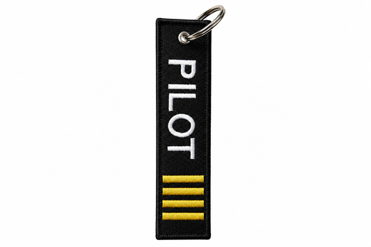 Pilot 3/4Bar-Stripes Embroidered Bag Tag – Premium Imported Quality