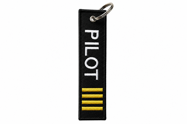 Pilot 3/4Bar-Stripes Embroidered Bag Tag – Premium Imported Quality