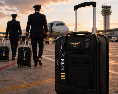 Pilot 3/4Bar-Stripes Embroidered Bag Tag – Premium Imported Quality