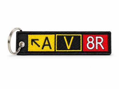 AV8R  Embroidered Bag Tag – Premium Imported Quality Keyring